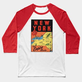 New York - The Empire State Window / Luggage Decal - 1950s Baseball T-Shirt